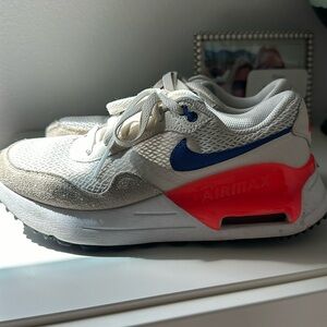 Nike AirMax off white with orange and purple